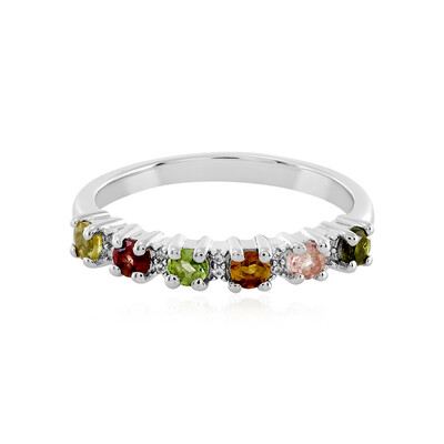 Fancy Tourmaline Silver Ring