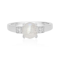 Rainbow Moonstone Silver Ring