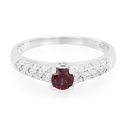 Brazilian Rhodolite Silver Ring