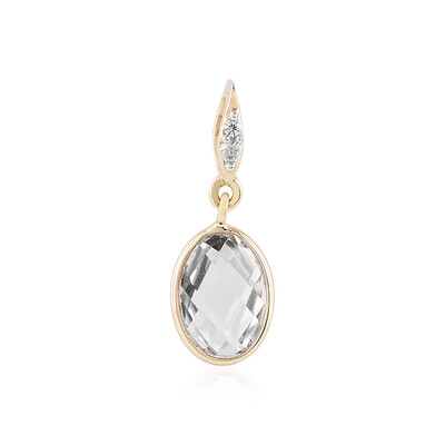 9K White Topaz Gold Pendant