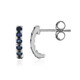 Blue Sapphire Silver Earrings