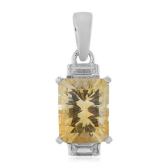 Bi Colour Citrine Silver Pendant