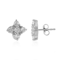 Zircon Silver Earrings (Adela Silber)