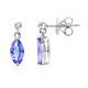 Tanzanite Silver Earrings