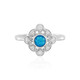 Blue Ethiopian Opal Silver Ring