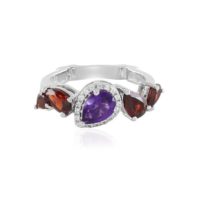 Zambian Amethyst Silver Ring (Dallas Prince Designs)