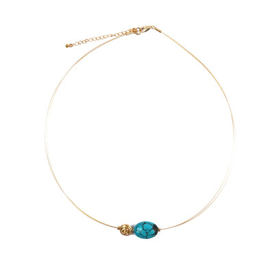 Turquoise Stainless Steel Necklace