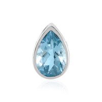 Sky Blue Topaz Silver Pendant