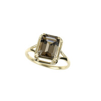 9K Smoky Quartz Gold Ring