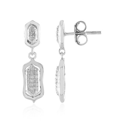 I2 (I) Diamond Silver Earrings