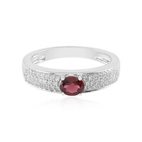 Raspberry Rhodolite Silver Ring