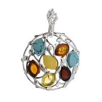 Baltic Amber Silver Pendant