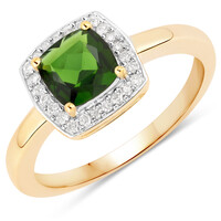 14K Russian Diopside Gold Ring