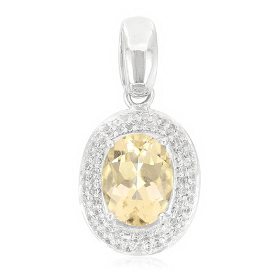 Champagne Quartz Silver Pendant