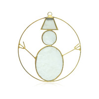 Capiz Shell Brass Pendant