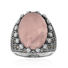 Rose Quartz Silver Ring (Annette classic)