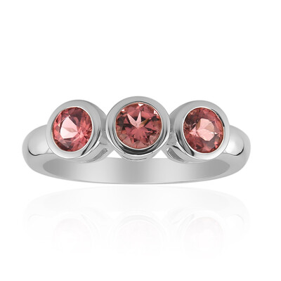 Brazilian Pink Tourmaline Silver Ring (Pallanova)