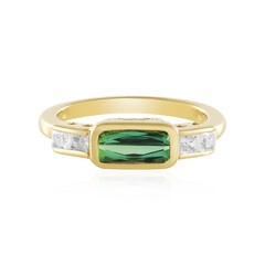 Benedito Green Tourmaline Silver Ring (Adela Silber)