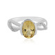 Yellow Beryl Silver Ring