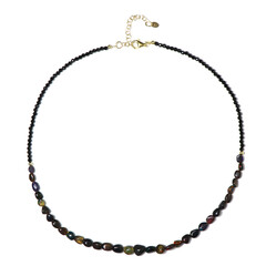 Black Spinel Silver Necklace