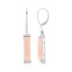 Pink Opal Silver Earrings