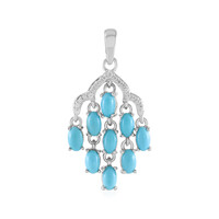 Sleeping Beauty Turquoise Silver Pendant