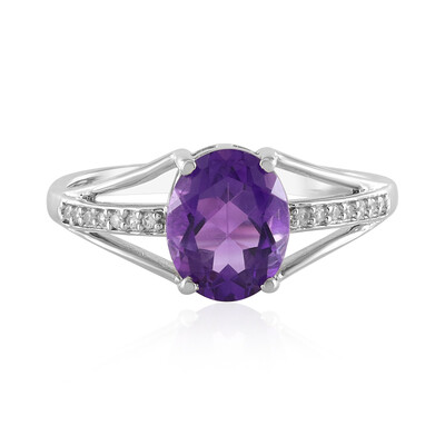 Zambian Amethyst Silver Ring