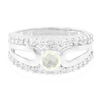 Prehnite Silver Ring