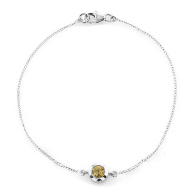 Yellow Zircon Silver Bracelet