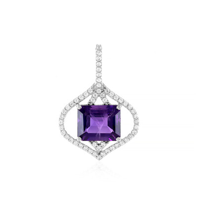 Siberian Amethyst Silver Pendant