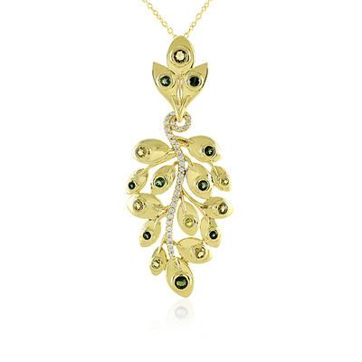 Brazilian Yellow Tourmaline Silver Necklace