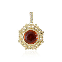 9K Hessonite Garnet Gold Pendant