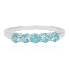 Blue Apatite Silver Ring