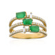 14K AAA Zambian Emerald Gold Ring (CIRARI)