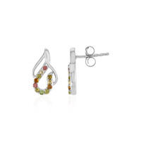 Fancy Tourmaline Silver Earrings