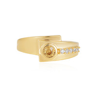 Yellow Zircon Silver Ring