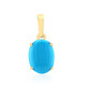 9K Sleeping Beauty Turquoise Gold Pendant