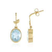 Sky Blue Topaz Silver Earrings