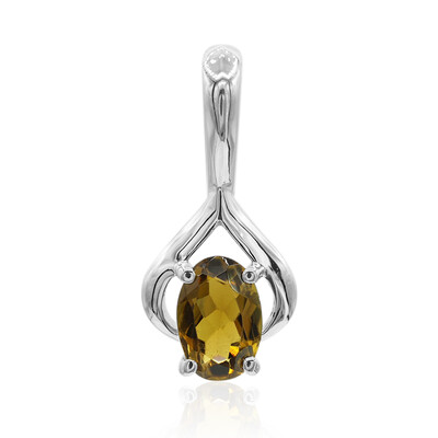 Yellow Tourmaline Silver Pendant