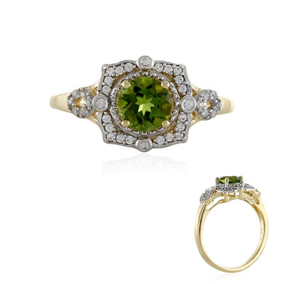 9K Green Tourmaline Gold Ring (Adela Gold)