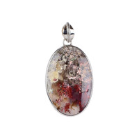 Java moss agate Silver Pendant