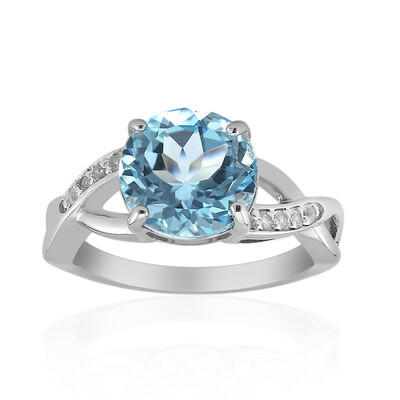 Sky Blue Topaz Silver Ring