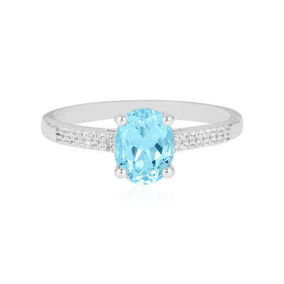 Sky Blue Topaz Silver Ring