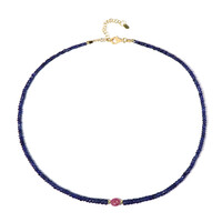 Madagascar Blue Sapphire Silver Necklace (Riya)