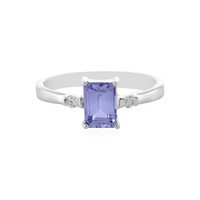 Unheated Tanzanite Silver Ring