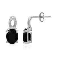 Black Onyx Silver Earrings