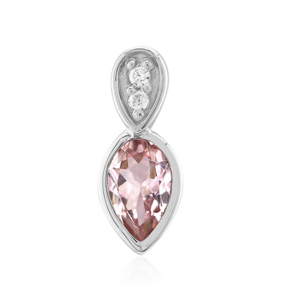 Pink Tourmaline Silver Pendant