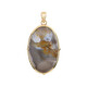 Petrified Wood Silver Pendant