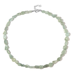 Aqua Chalcedony Silver Necklace