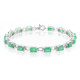 Zambian Emerald Silver Bracelet